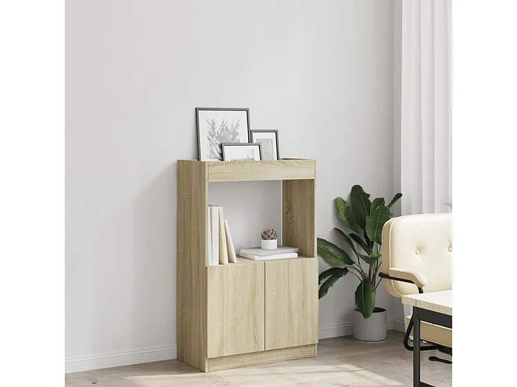 Buffet haut chêne sonoma 63x33x100 bois d'ingénierie