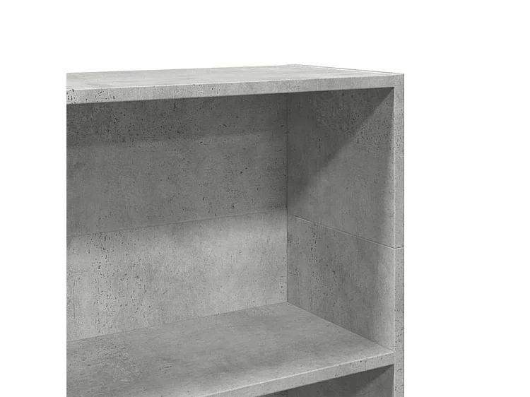 Bibliothèque gris béton 80x24x109 bois d'ingénierie