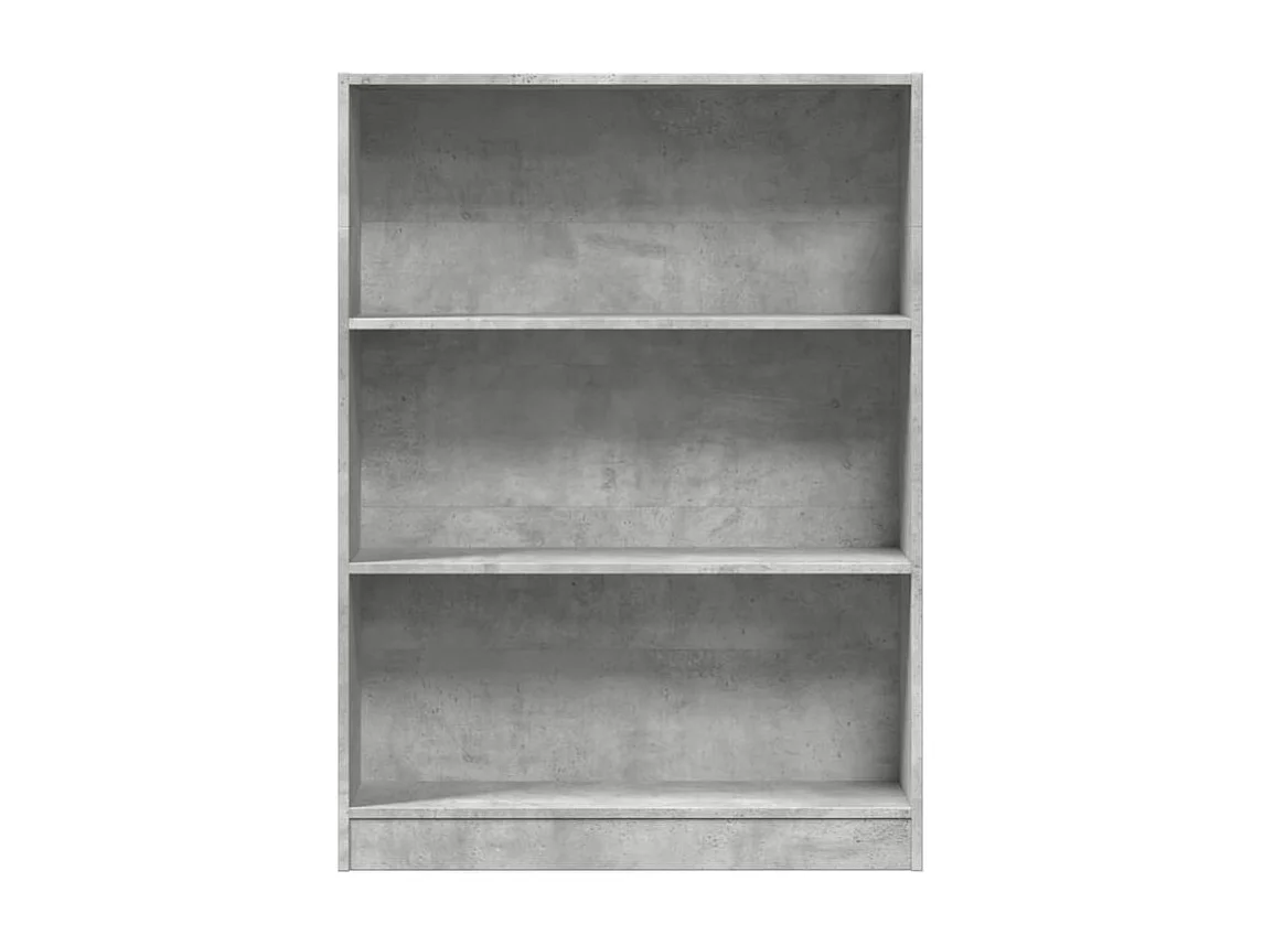Bibliothèque gris béton 80x24x109 bois d'ingénierie