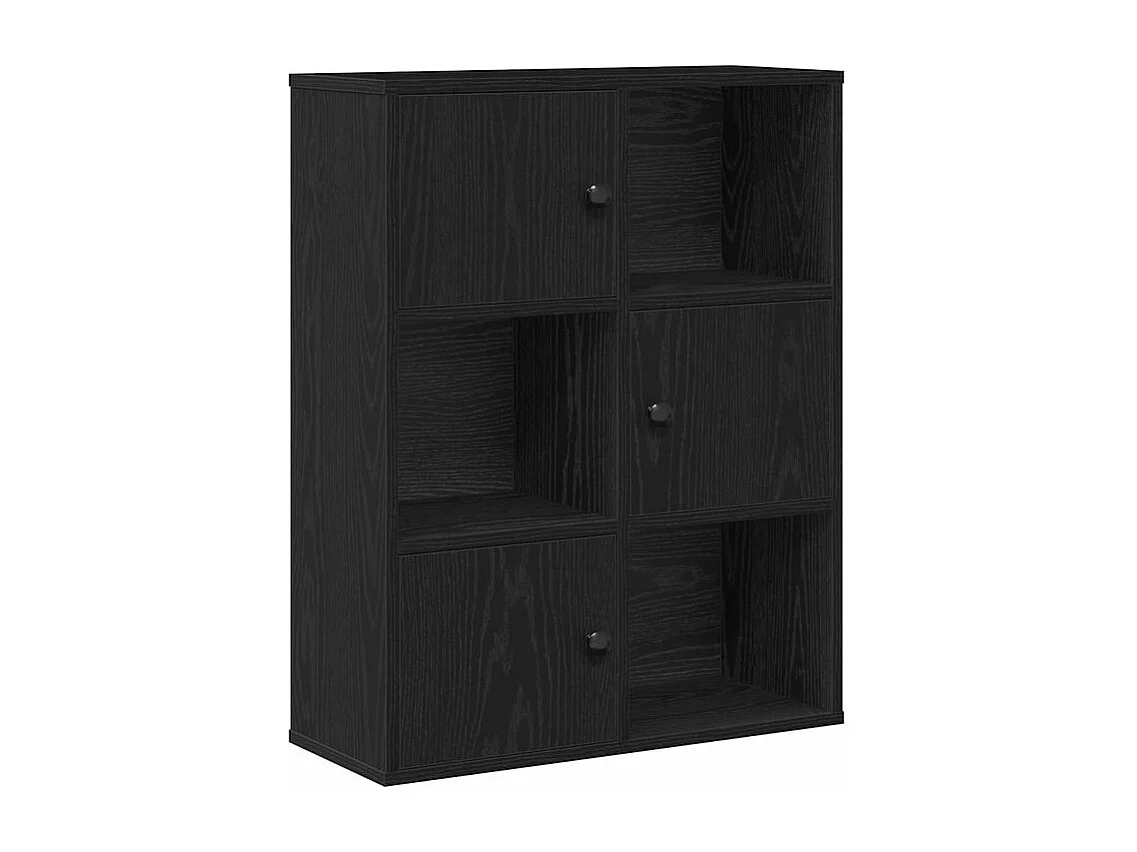 Bibliothèque chêne noir 60x24x76,5 bois d'ingénierie