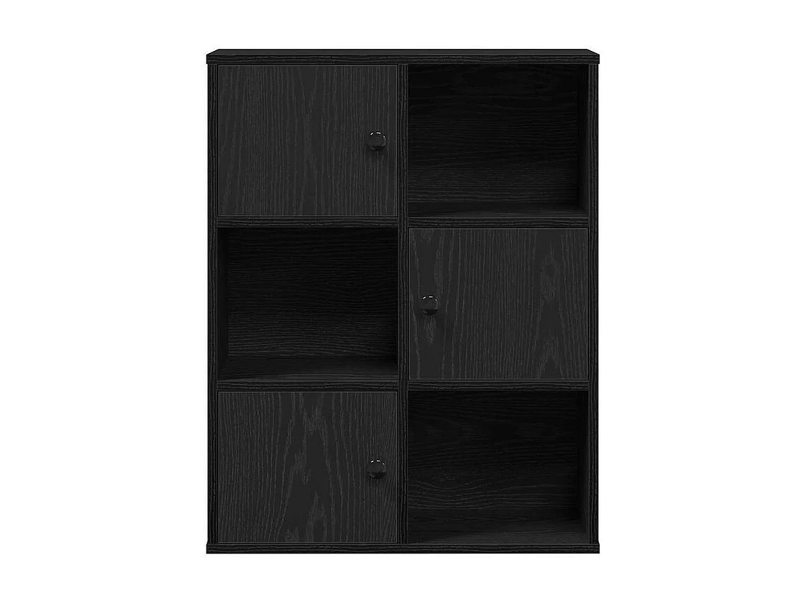 Bibliothèque chêne noir 60x24x76,5 bois d'ingénierie