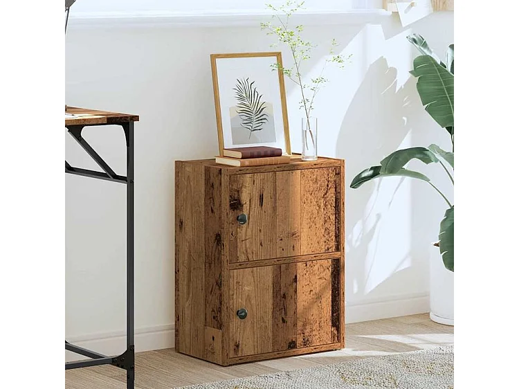 Bibliothèque vieux bois 40x24x52 bois d'ingénierie