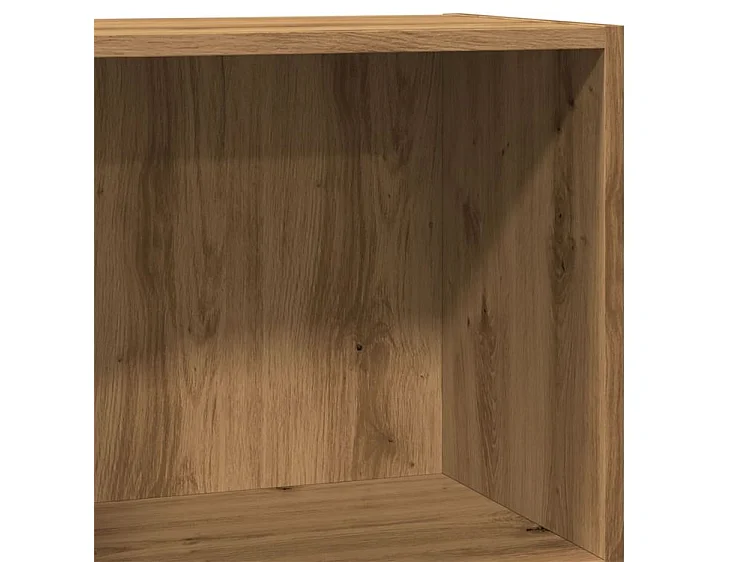 Bibliothèque chêne artisanal 40x24x76 bois d'ingénierie