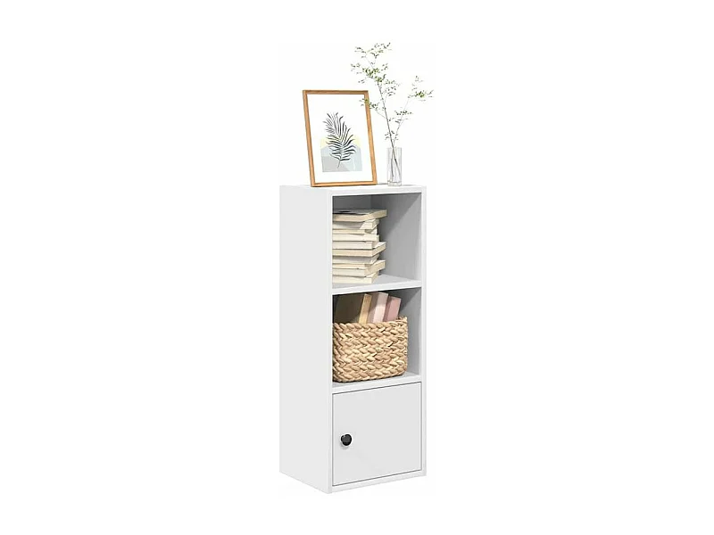 Bibliothèque blanc 31x24x77 bois d'ingénierie