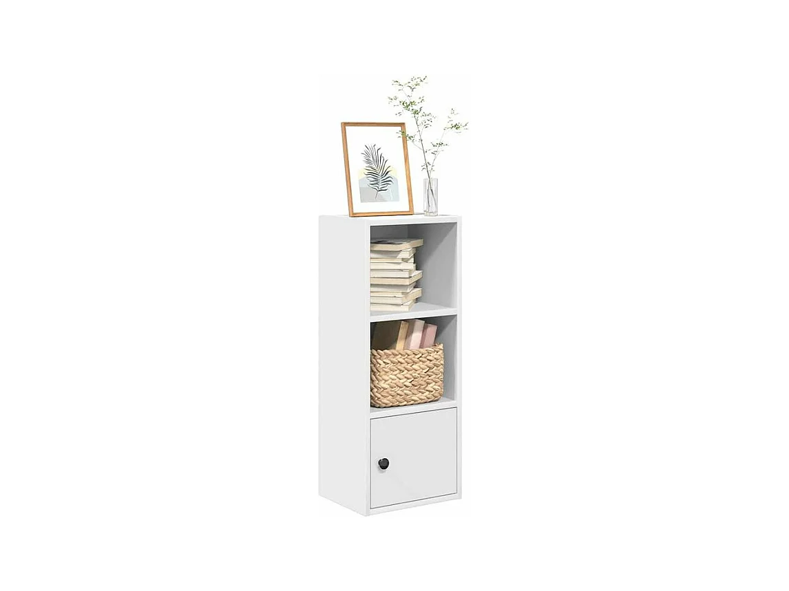Bibliothèque blanc 31x24x77 bois d'ingénierie