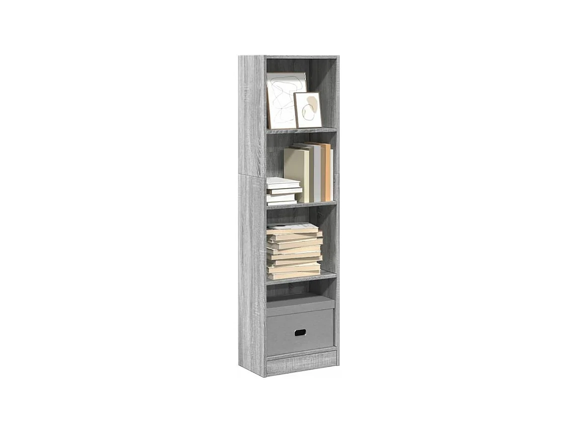 Bibliothèque sonoma gris 40x24x143 bois d'ingénierie