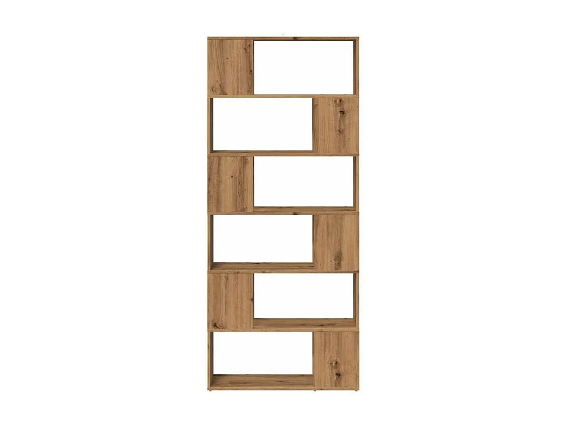 Bibliothèque-Séparateur de pièce chêne artisanal 80x24x186