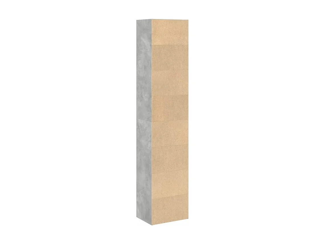 Bibliothèque gris béton 40x30x189 bois d'ingénierie