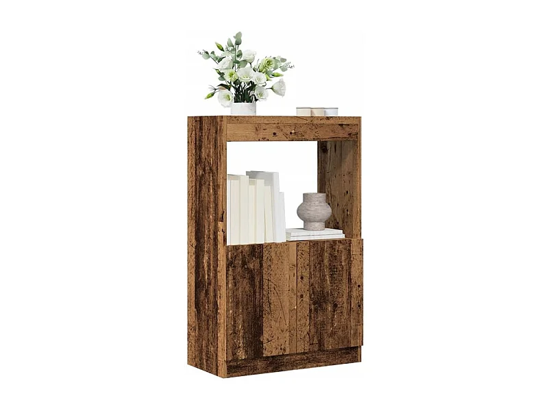 Buffet haut vieux bois 63x33x100 bois d'ingénierie