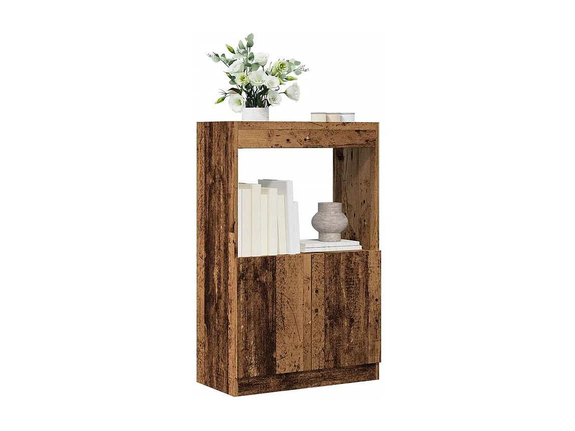 Buffet haut vieux bois 63x33x100 bois d'ingénierie