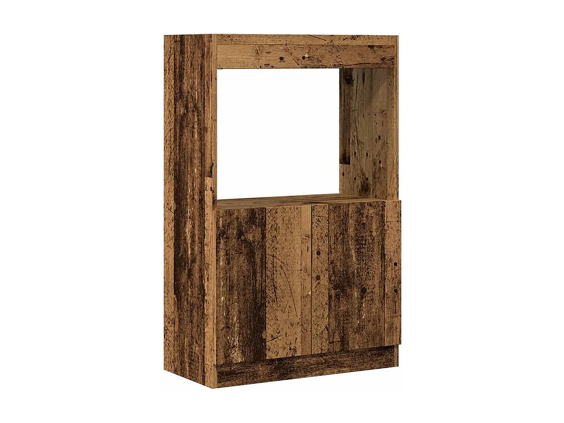 Buffet haut vieux bois 63x33x100 bois d'ingénierie