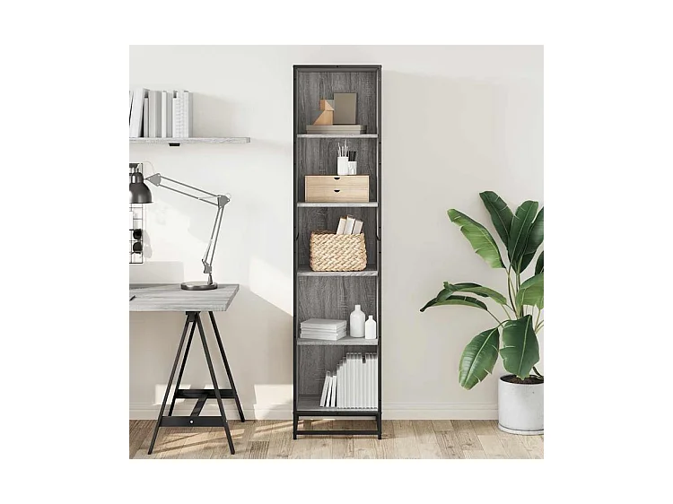 Bibliothèque sonoma gris 40x35x170,5 bois d'ingénierie