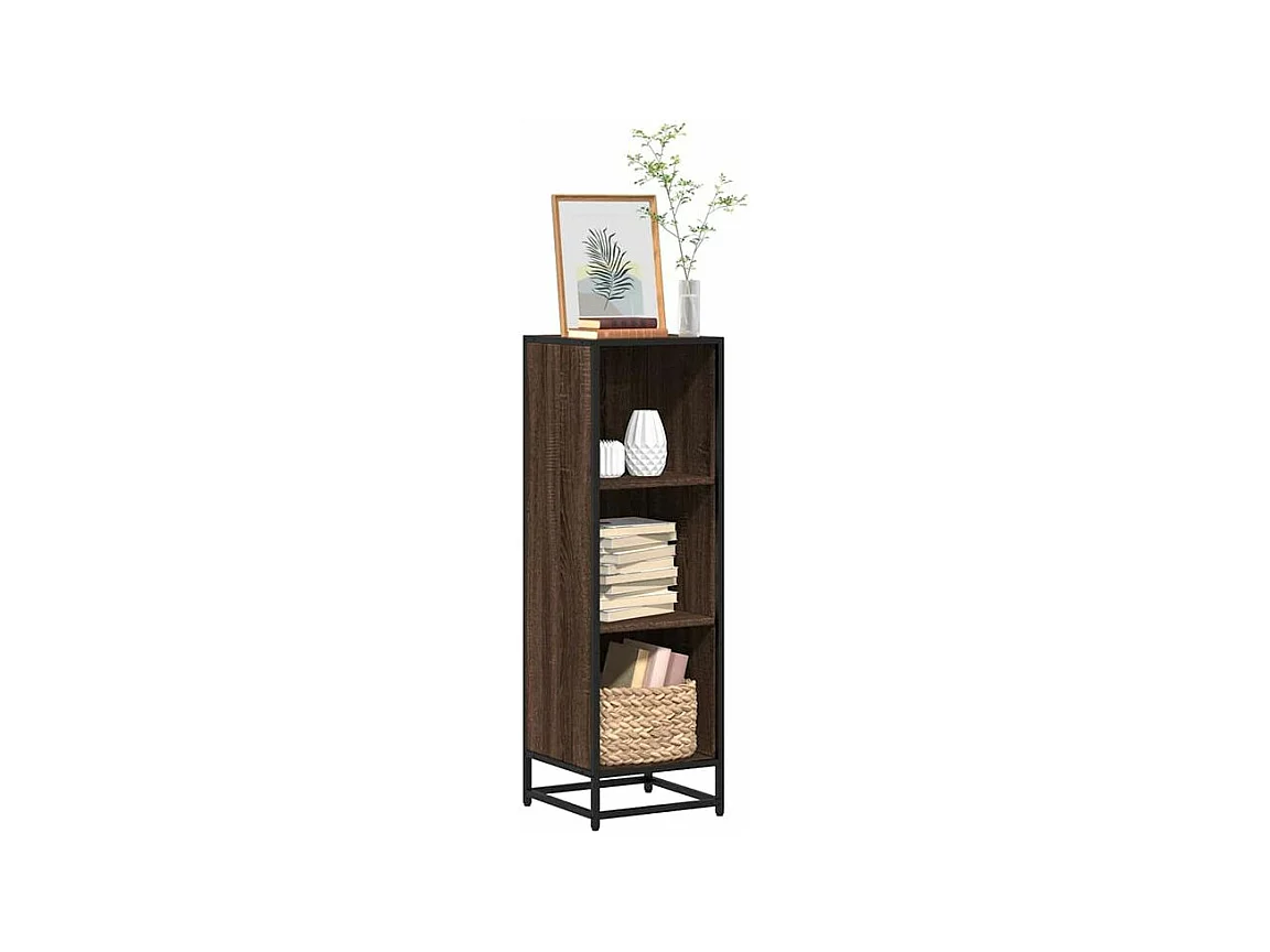 Bibliothèque chêne marron 33,5x33x107,5 bois d'ingénierie