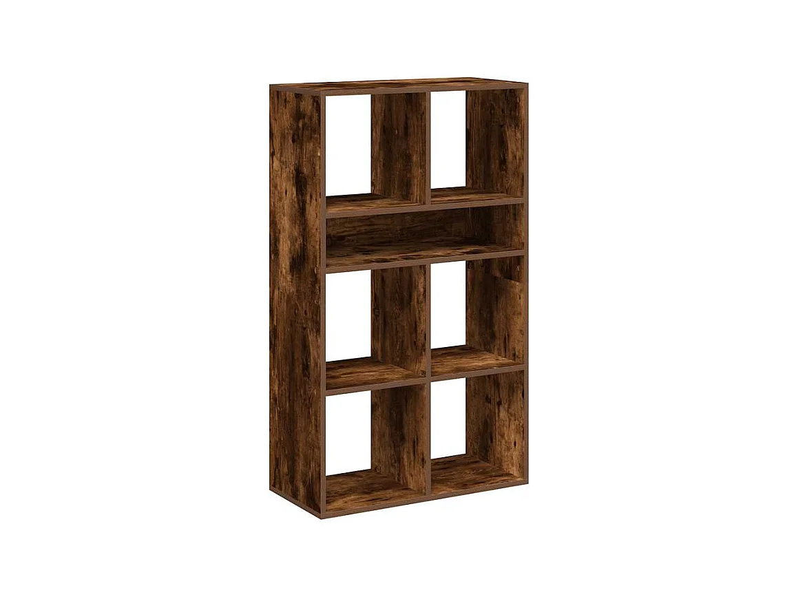 Bibliothèque chêne fumé 66x31x112 bois d'ingénierie