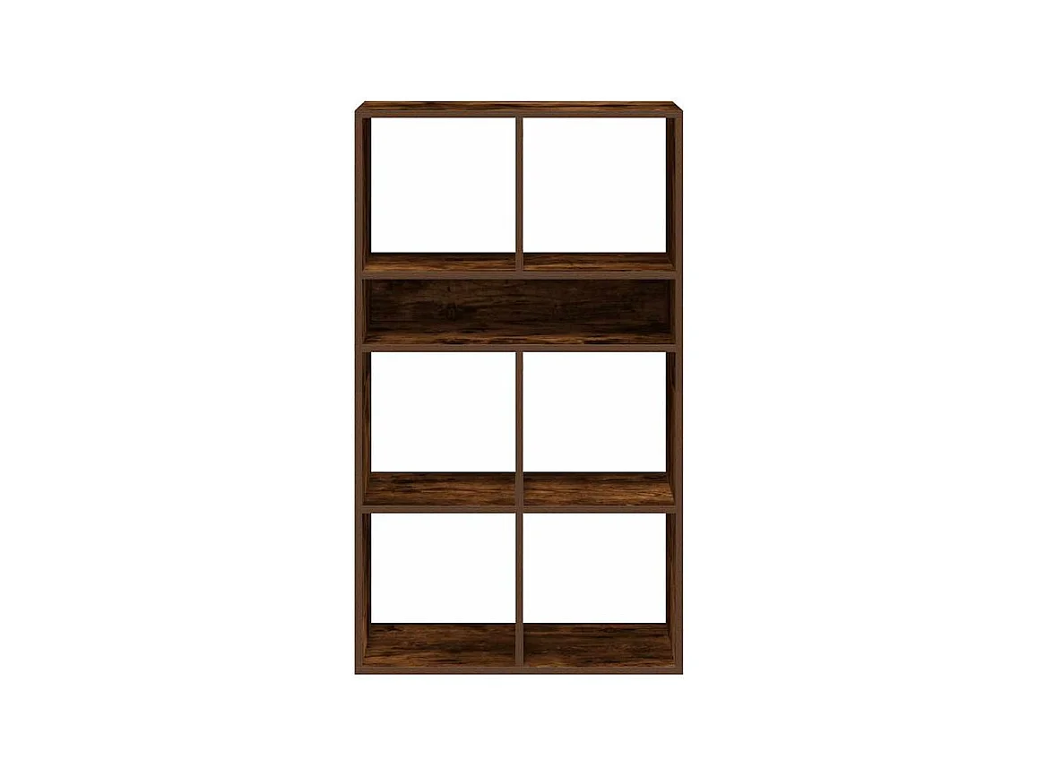 Bibliothèque chêne fumé 66x31x112 bois d'ingénierie