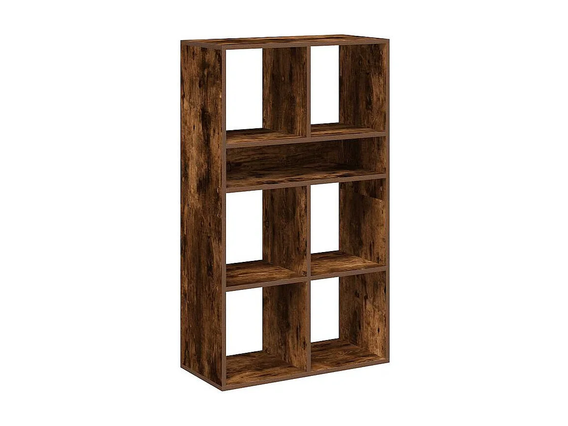 Bibliothèque chêne fumé 66x31x112 bois d'ingénierie