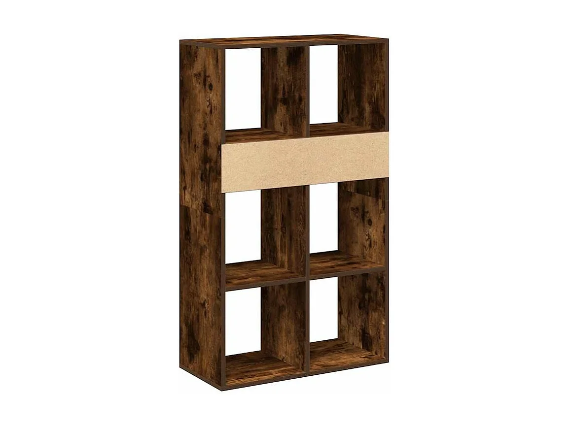 Bibliothèque chêne fumé 66x31x112 bois d'ingénierie