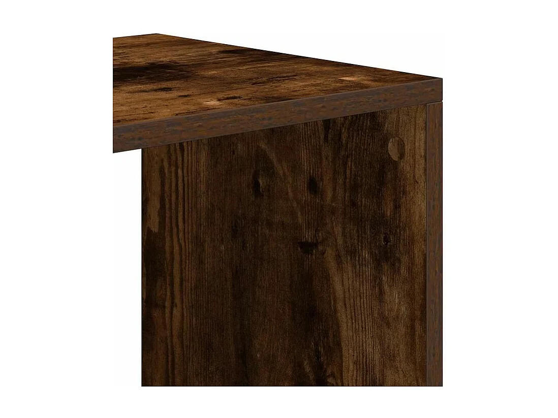 Bibliothèque chêne fumé 66x31x112 bois d'ingénierie