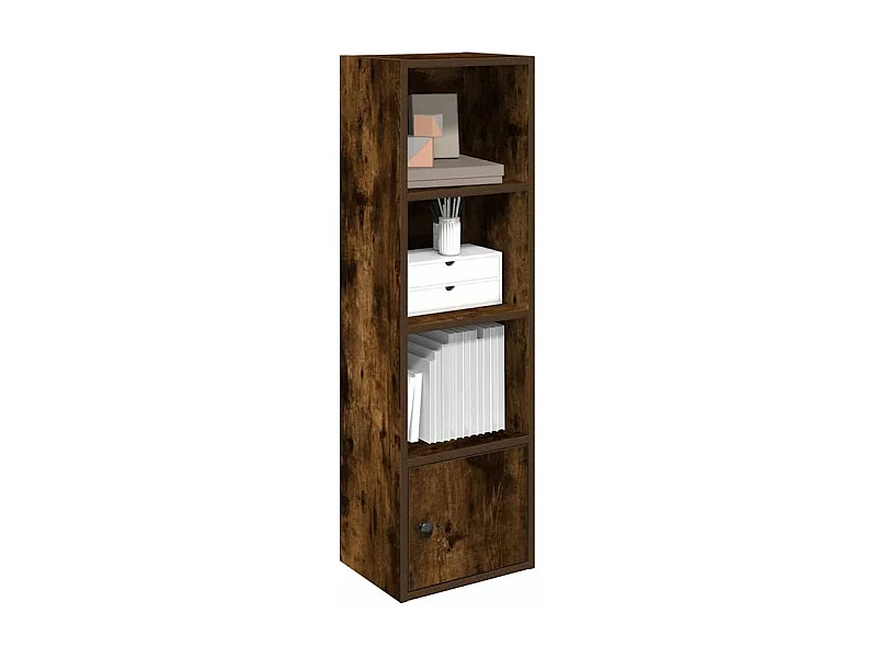 Bibliothèque chêne fumé 31x24x102 bois d'ingénierie