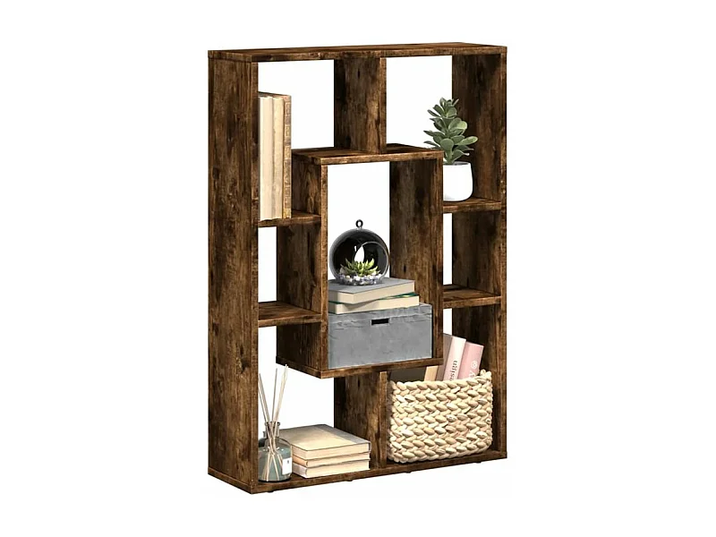 Petite bibliothèque modulable Loza 63cm - Verticale ou horizontale-Couleur Marron fumé