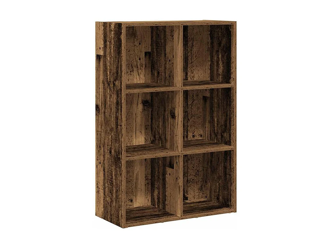 Bibliothèque-Buffet vieux bois 66x30x98 bois d'ingénierie