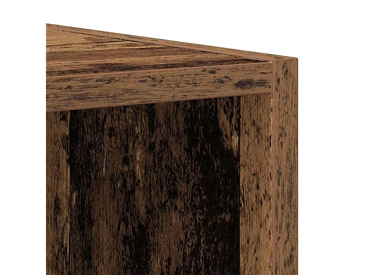 Bibliothèque-Buffet vieux bois 66x30x98 bois d'ingénierie