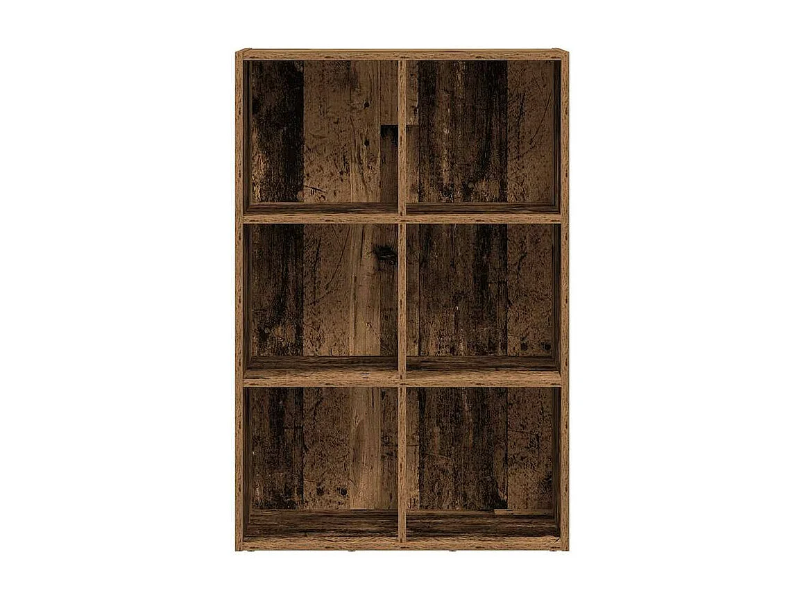 Bibliothèque-Buffet vieux bois 66x30x98 bois d'ingénierie