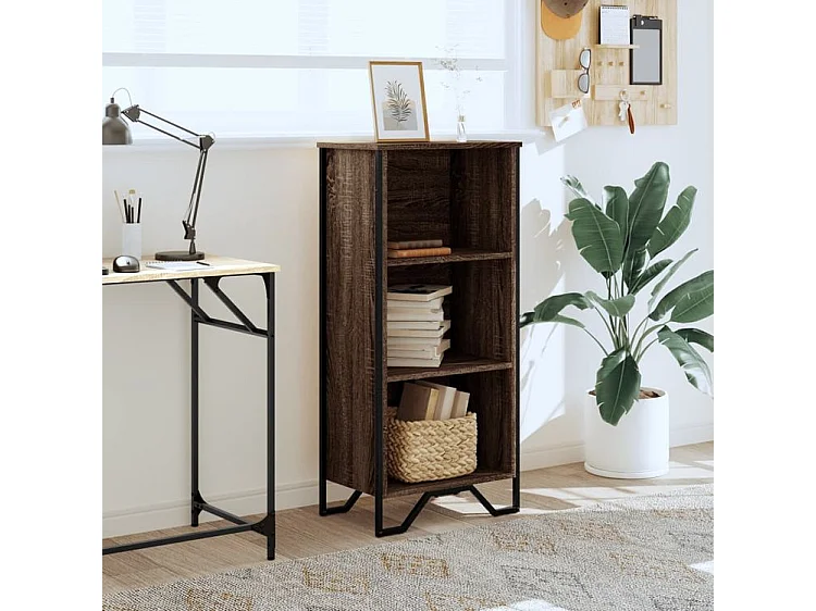 Bibliothèque chêne marron 50x31x106 bois d'ingénierie