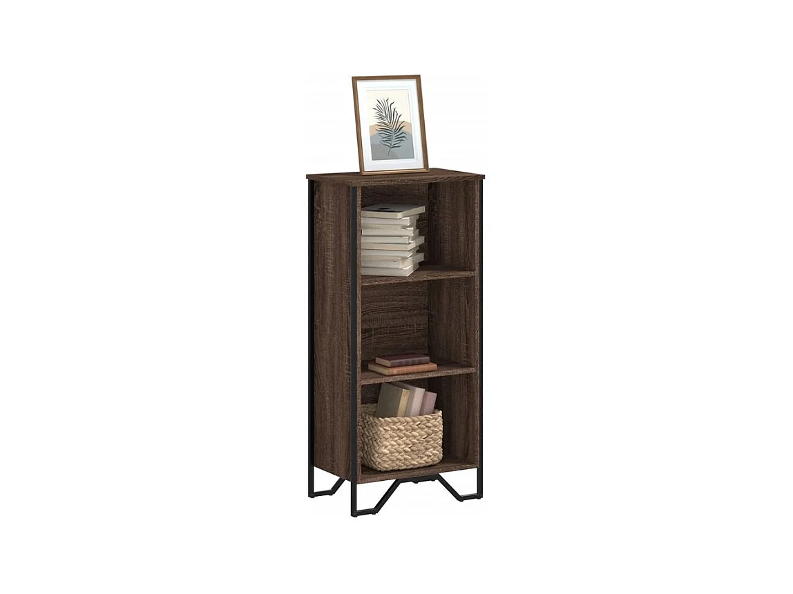 Bibliothèque chêne marron 50x31x106 bois d'ingénierie