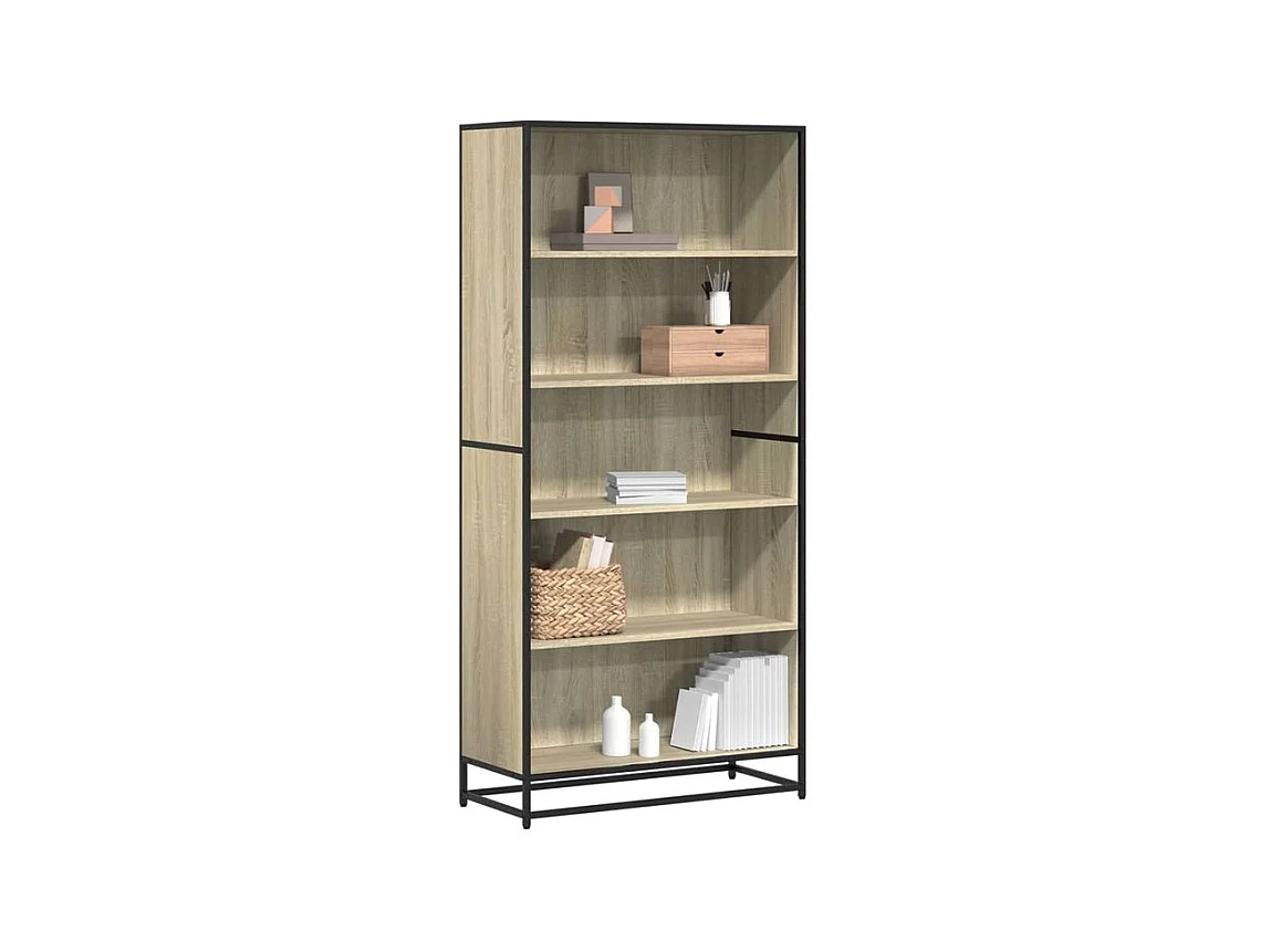 Bibliothèque chêne sonoma 80,5x35x170,5 bois d'ingénierie