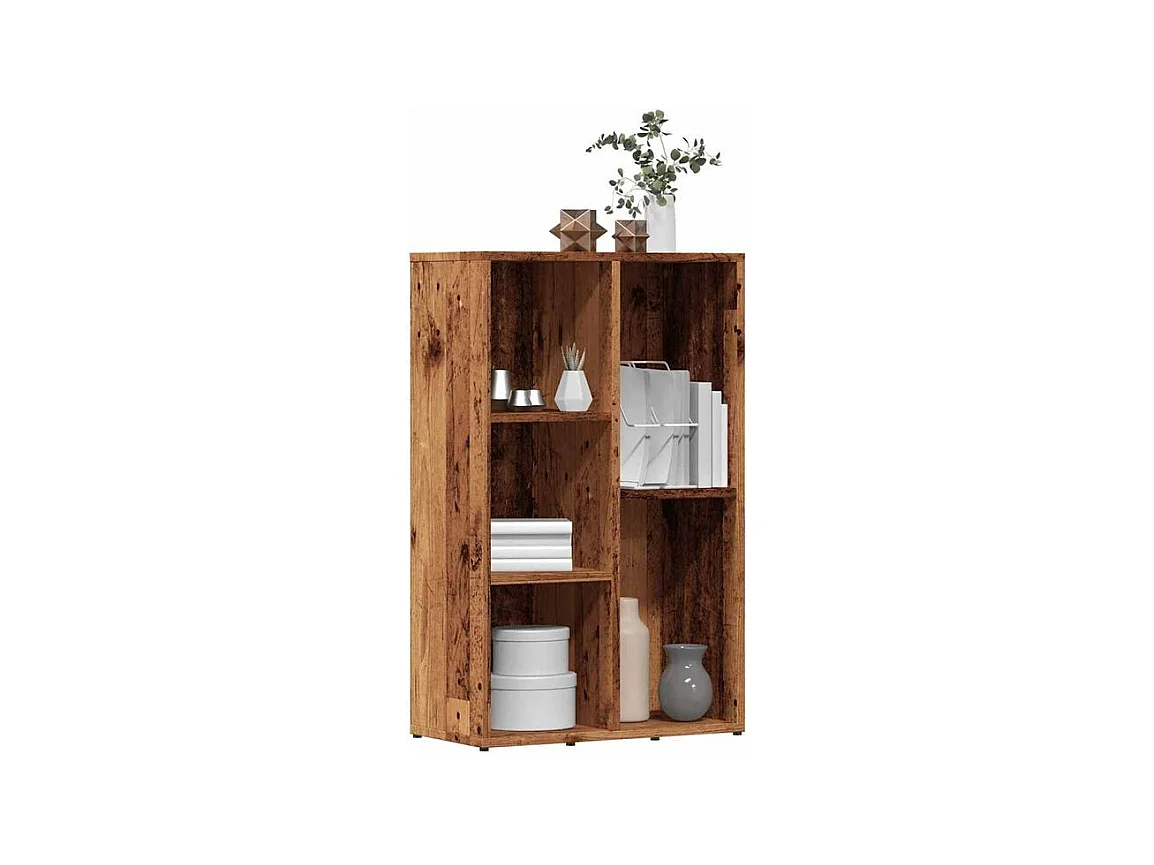 Bibliothèque vieux bois 45x25x80 bois d'ingénierie