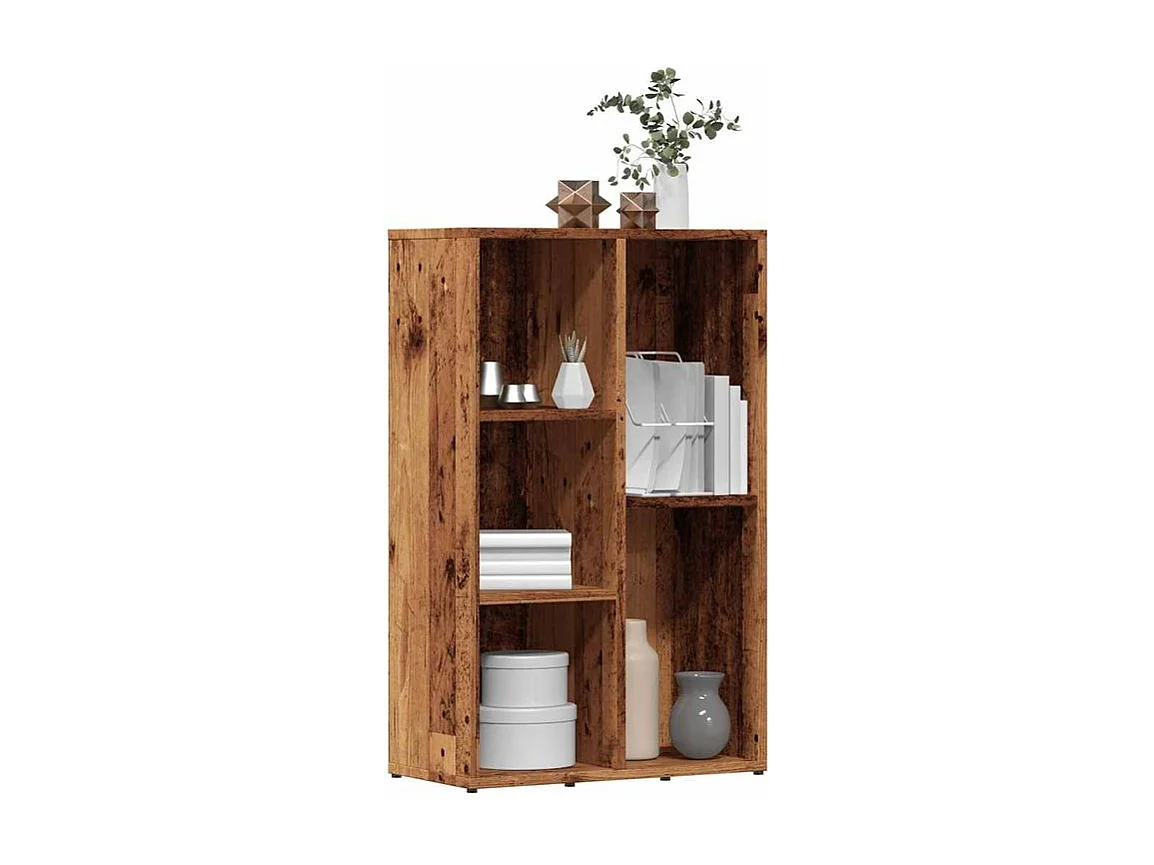 Bibliothèque vieux bois 45x25x80 bois d'ingénierie