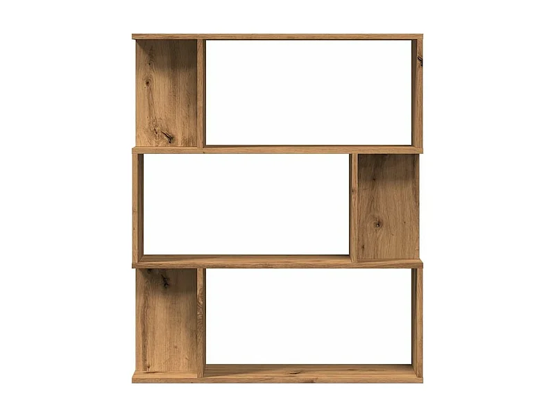 Bibliothèque séparateur en bois Mikola 80cm - Simple et moderne-Couleur Marron clair