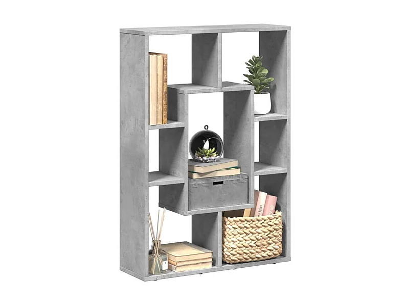 Petite bibliothèque modulable Loza 63cm - Verticale ou horizontale-Couleur Gris béton