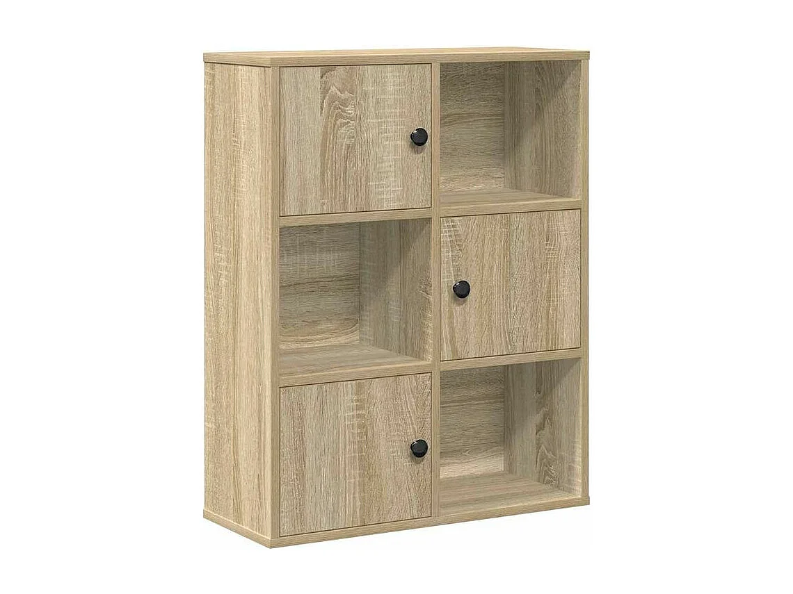 Bibliothèque chêne sonoma 60x24x76,5 bois d'ingénierie