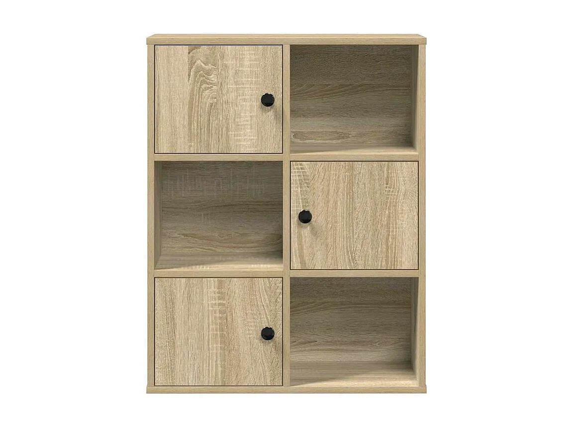 Bibliothèque chêne sonoma 60x24x76,5 bois d'ingénierie