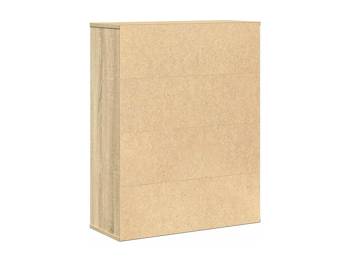 Bibliothèque chêne sonoma 60x24x76,5 bois d'ingénierie