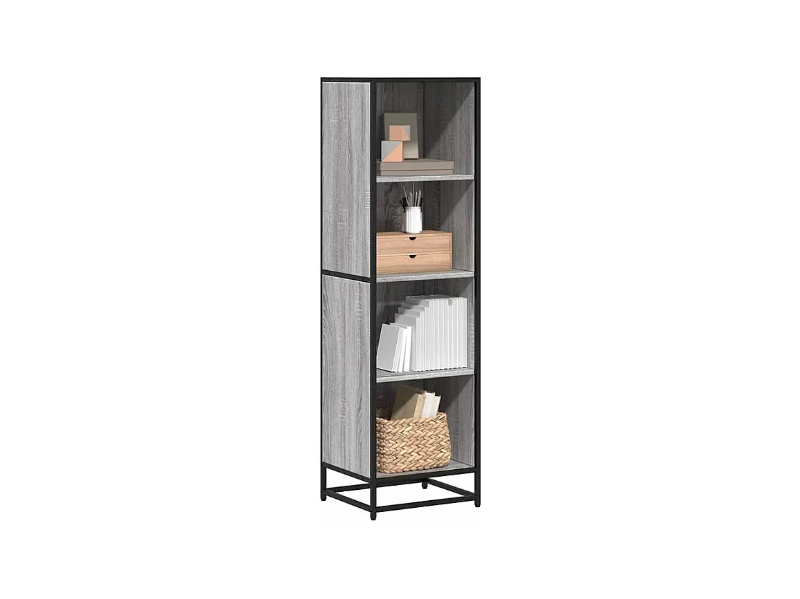 Bibliothèque sonoma gris 40x35x139 bois d'ingénierie