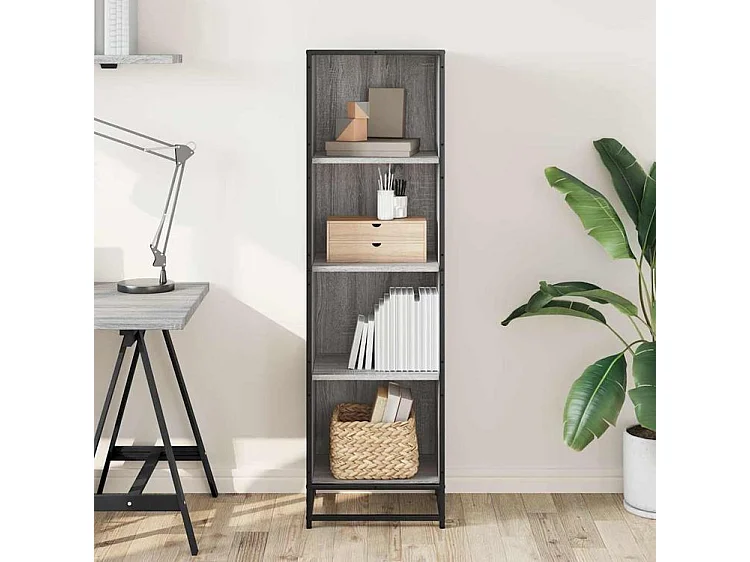 Bibliothèque sonoma gris 40x35x139 bois d'ingénierie