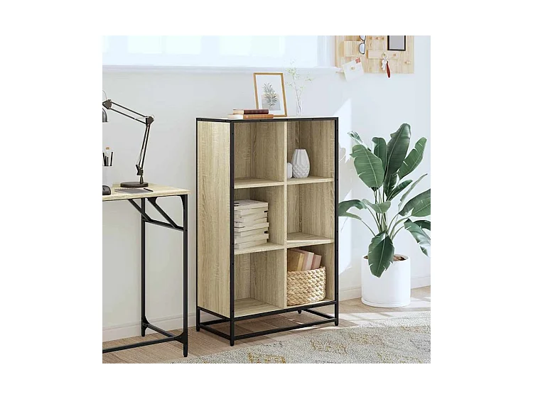 Bibliothèque chêne sonoma 65,5x33x107,5 bois d'ingénierie