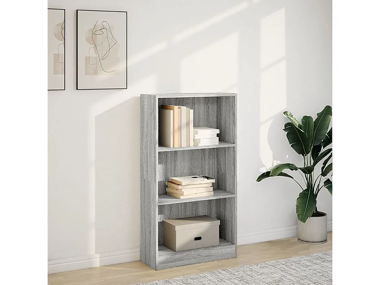 Bibliothèque sonoma gris 60x24x109 bois d'ingénierie