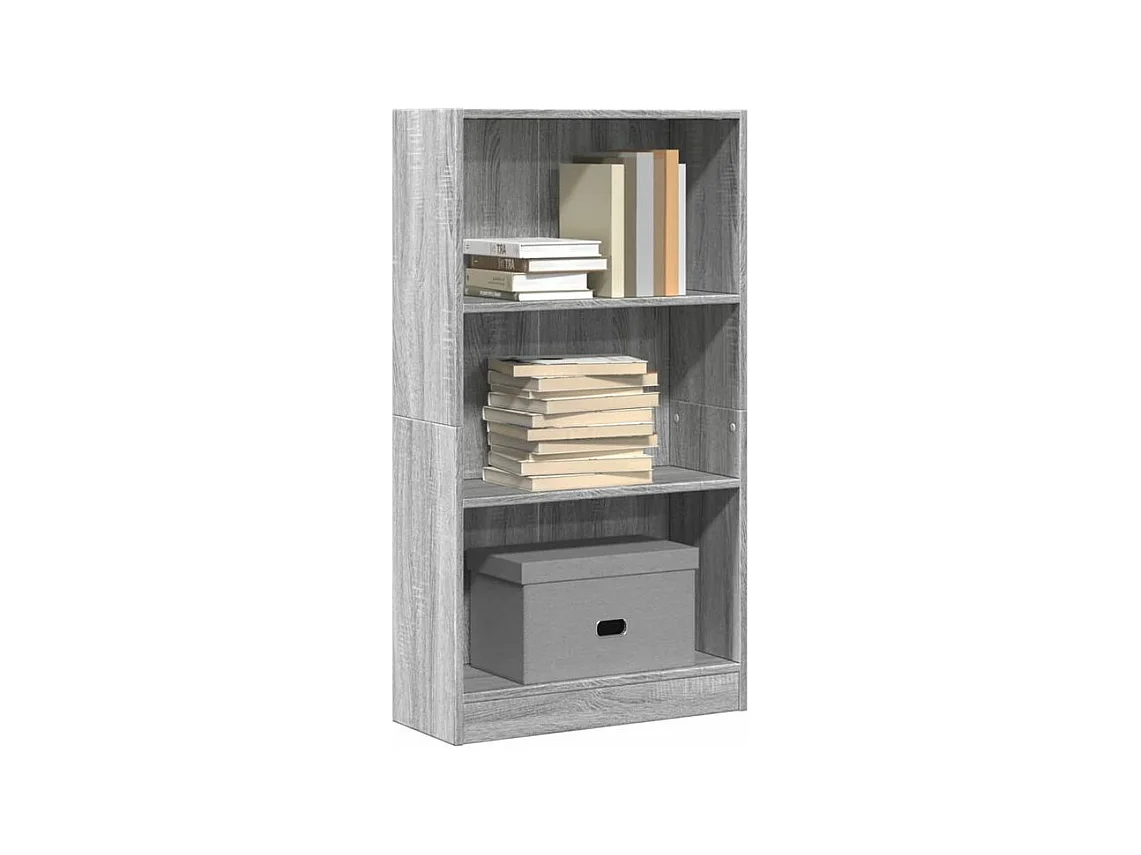 Bibliothèque sonoma gris 60x24x109 bois d'ingénierie