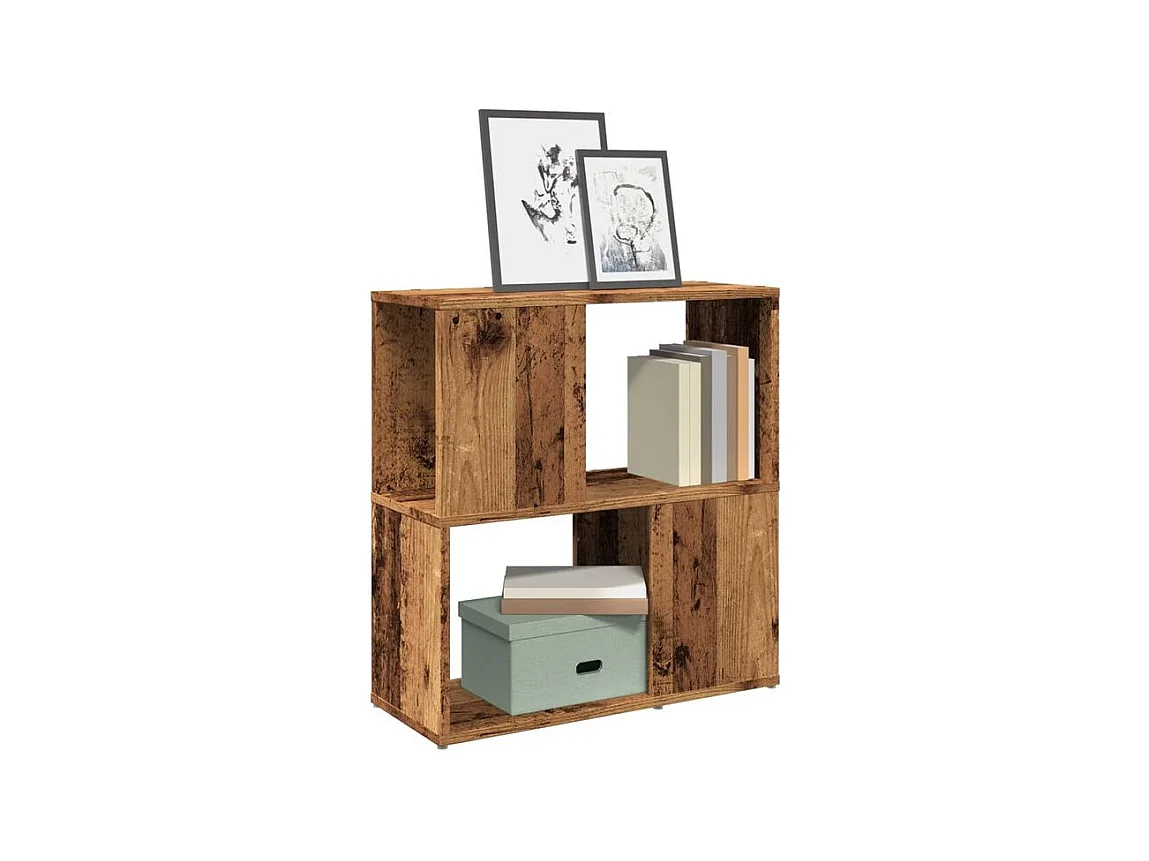 Bibliothèque vieux bois 60x24x63 bois d'ingénierie