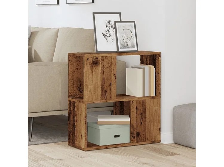 Bibliothèque vieux bois 60x24x63 bois d'ingénierie