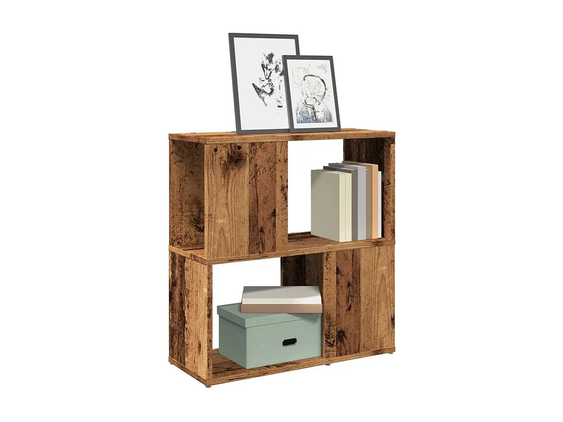 Bibliothèque vieux bois 60x24x63 bois d'ingénierie