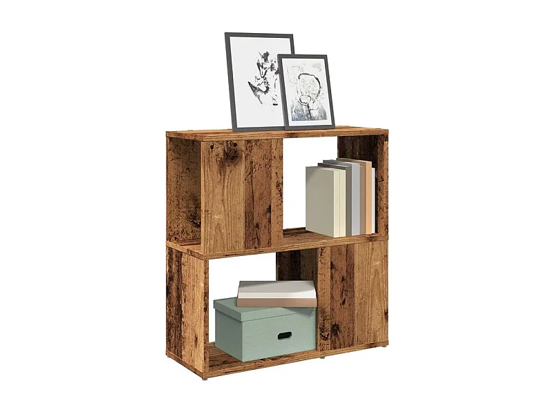 Bibliothèque vieux bois 60x24x63 bois d'ingénierie