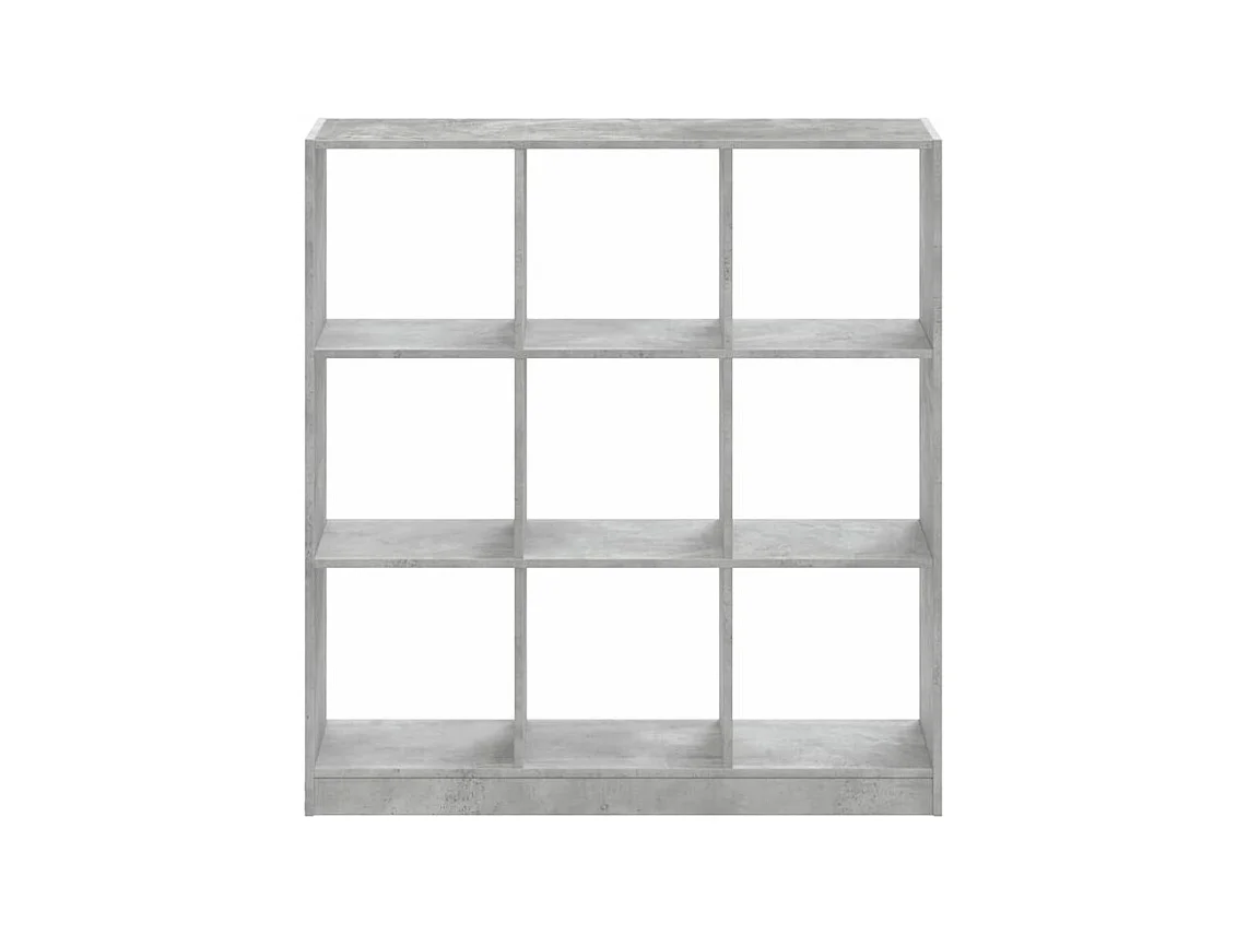 Bibliothèque gris béton 102x32x108 bois d'ingénierie