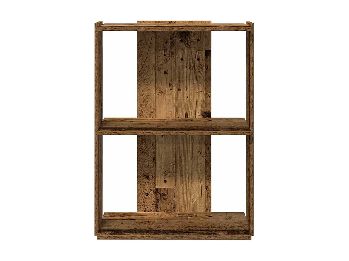 Bibliothèque à 3 niveaux vieux bois 60x30x80 bois ingénierie