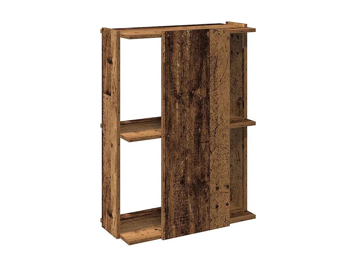 Bibliothèque à 3 niveaux vieux bois 60x30x80 bois ingénierie