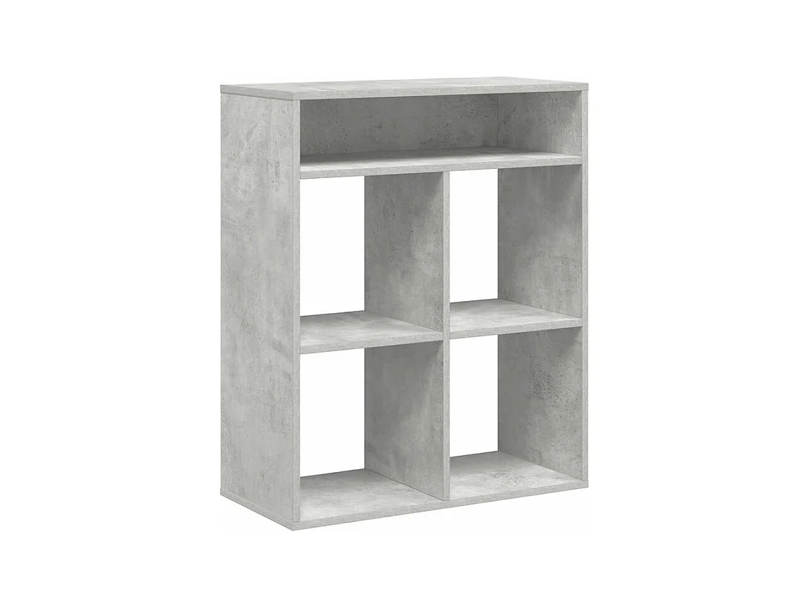 Bibliothèque gris béton 66x31x80 bois d’ingénierie